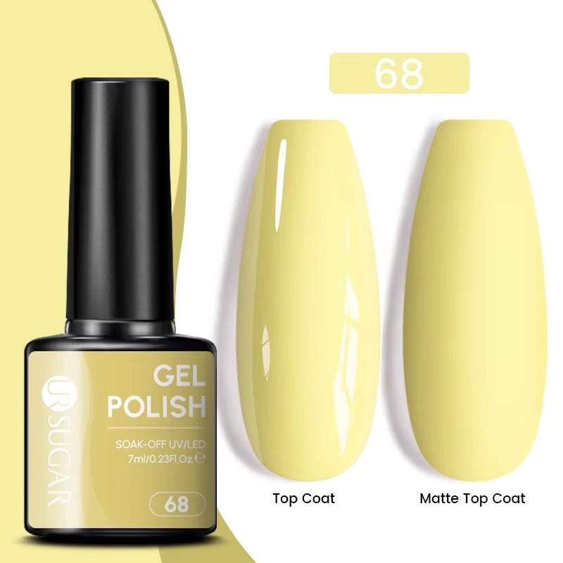 7Ml Champagne Gold Sequins Gel Nail Polish Bright Sparkling Glitter French Semi Permanent Nail Painting UV Gel