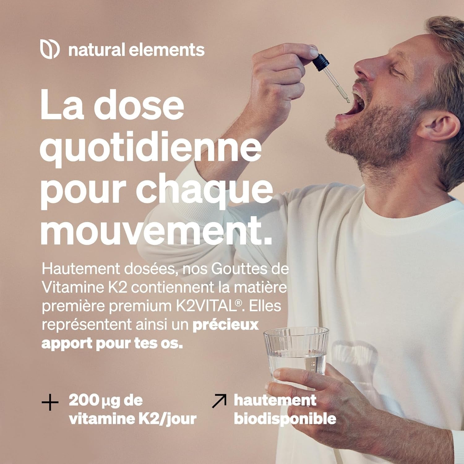 200 Μg De Vitamine K2 MK-7 – 1 700 Gouttes (50 Ml) – Teneur All-Trans >99,7% (K2VITAL® De Kappa) – Produit Testé En Laboratoire, Végan, Fortement Dosé - Feebella
