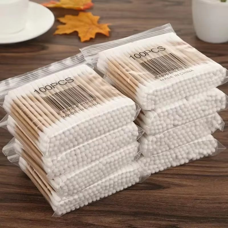 500Pcs 5 Paquets De Cotons-Tiges À Double Extrémité, Cotons-Tiges Pour Bébé, Bâtonnets De Nettoyage Des Oreilles, Outils De Nettoyage Sains - Feebella