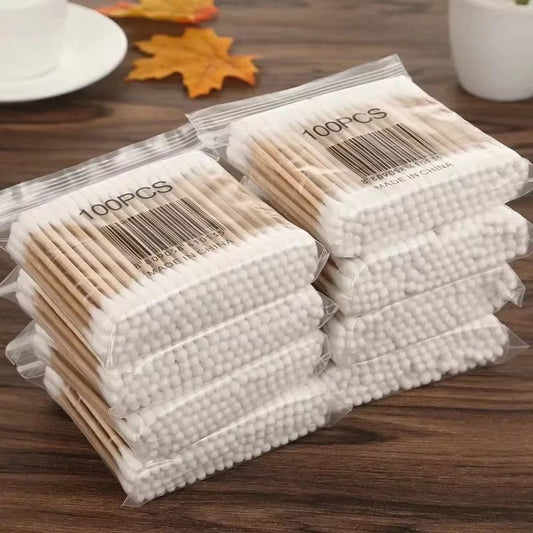 500Pcs 5 Paquets De Cotons-Tiges À Double Extrémité, Cotons-Tiges Pour Bébé, Bâtonnets De Nettoyage Des Oreilles, Outils De Nettoyage Sains - Feebella