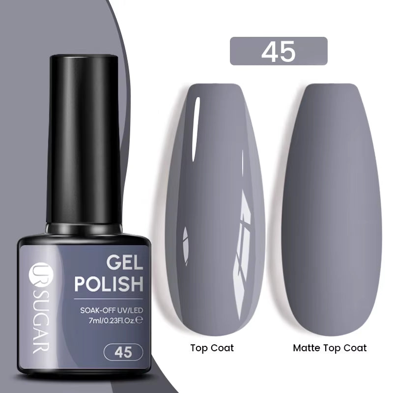 7Ml Champagne Gold Sequins Gel Nail Polish Bright Sparkling Glitter French Semi Permanent Nail Painting UV Gel