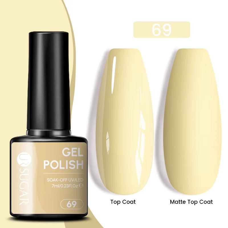 7Ml Champagne Gold Paillettes Gel Vernis À Ongles Brillants Paillettes Étincelantes Français Semi-Permanent Peinture À Ongles Gel UV - Feebella