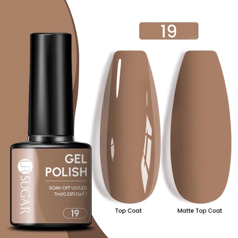 7Ml Champagne Gold Paillettes Gel Vernis À Ongles Brillants Paillettes Étincelantes Français Semi-Permanent Peinture À Ongles Gel UV - Feebella