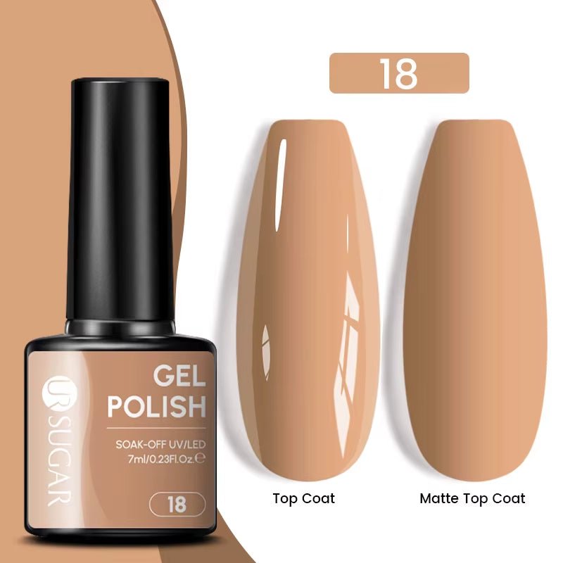 7Ml Champagne Gold Paillettes Gel Vernis À Ongles Brillants Paillettes Étincelantes Français Semi-Permanent Peinture À Ongles Gel UV - Feebella