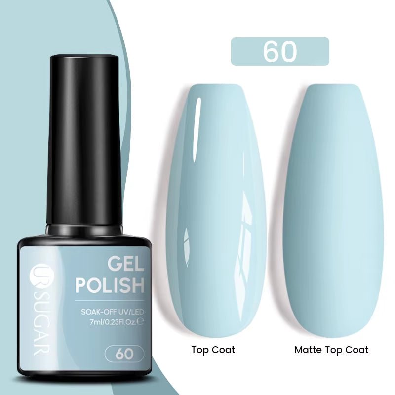 7Ml Champagne Gold Paillettes Gel Vernis À Ongles Brillants Paillettes Étincelantes Français Semi-Permanent Peinture À Ongles Gel UV - Feebella