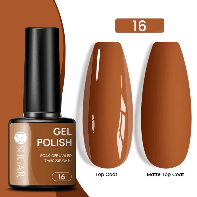 7Ml Champagne Gold Paillettes Gel Vernis À Ongles Brillants Paillettes Étincelantes Français Semi-Permanent Peinture À Ongles Gel UV - Feebella