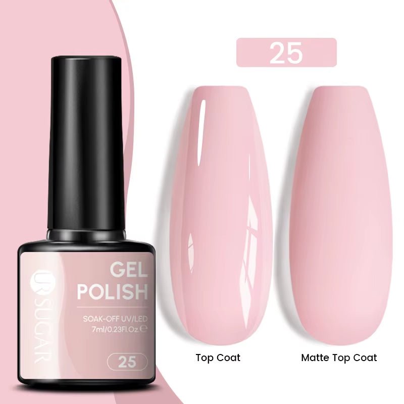 7Ml Champagne Gold Paillettes Gel Vernis À Ongles Brillants Paillettes Étincelantes Français Semi-Permanent Peinture À Ongles Gel UV - Feebella