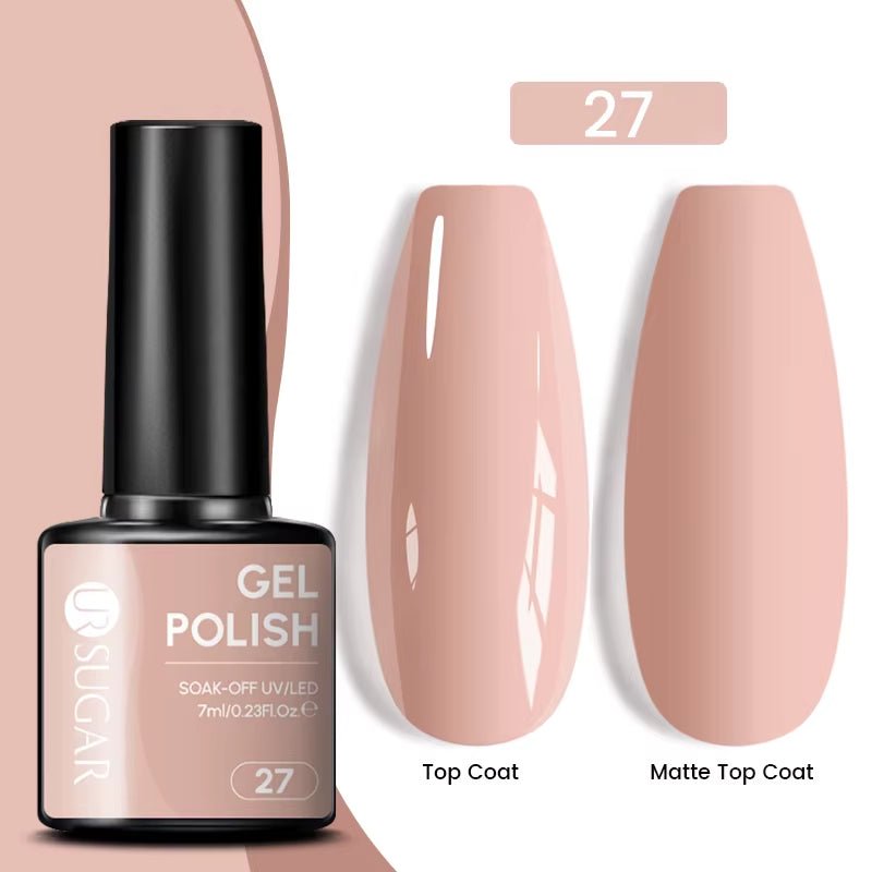 7Ml Champagne Gold Paillettes Gel Vernis À Ongles Brillants Paillettes Étincelantes Français Semi-Permanent Peinture À Ongles Gel UV - Feebella