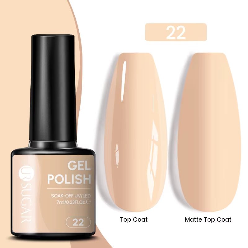 7Ml Champagne Gold Paillettes Gel Vernis À Ongles Brillants Paillettes Étincelantes Français Semi-Permanent Peinture À Ongles Gel UV - Feebella