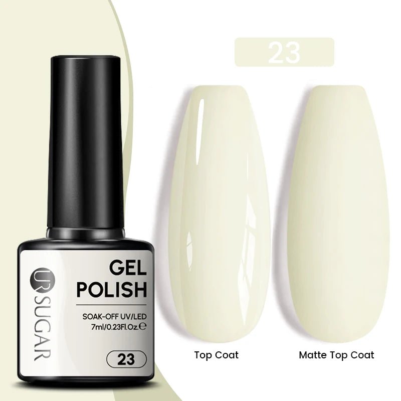 7Ml Champagne Gold Paillettes Gel Vernis À Ongles Brillants Paillettes Étincelantes Français Semi-Permanent Peinture À Ongles Gel UV - Feebella