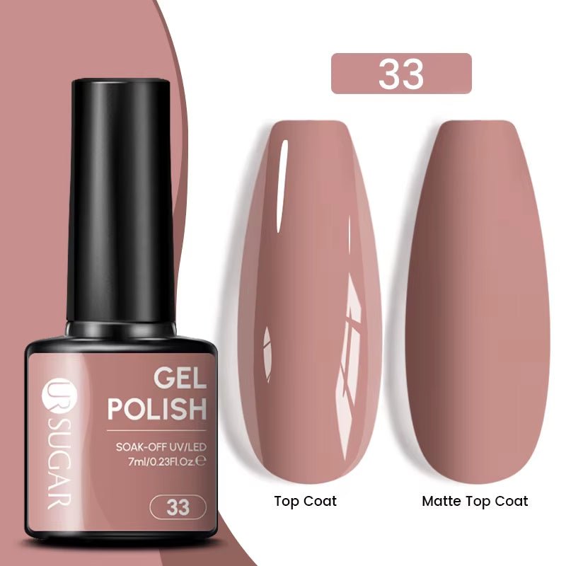 7Ml Champagne Gold Paillettes Gel Vernis À Ongles Brillants Paillettes Étincelantes Français Semi-Permanent Peinture À Ongles Gel UV - Feebella