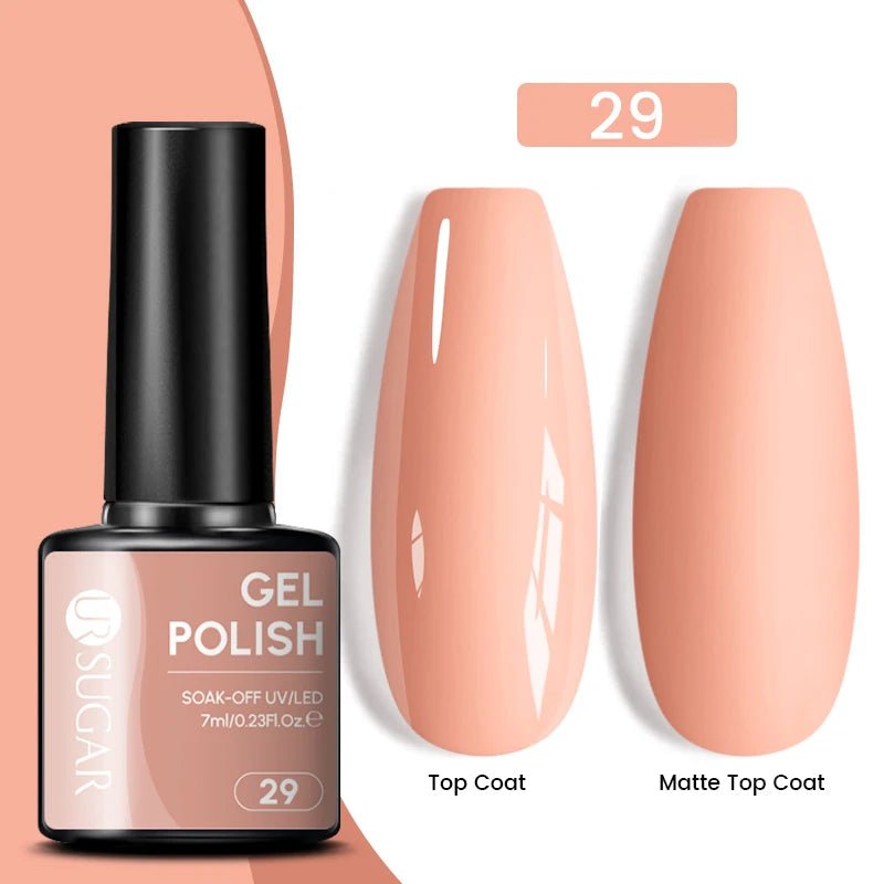 7Ml Champagne Gold Paillettes Gel Vernis À Ongles Brillants Paillettes Étincelantes Français Semi-Permanent Peinture À Ongles Gel UV - Feebella