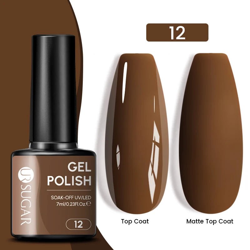 7Ml Champagne Gold Paillettes Gel Vernis À Ongles Brillants Paillettes Étincelantes Français Semi-Permanent Peinture À Ongles Gel UV - Feebella