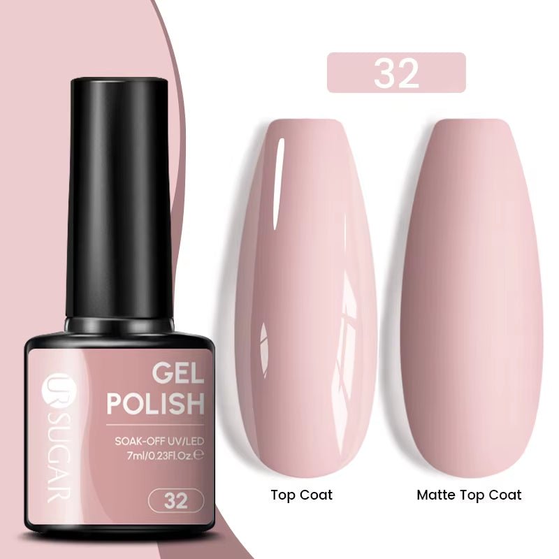 7Ml Champagne Gold Paillettes Gel Vernis À Ongles Brillants Paillettes Étincelantes Français Semi-Permanent Peinture À Ongles Gel UV - Feebella