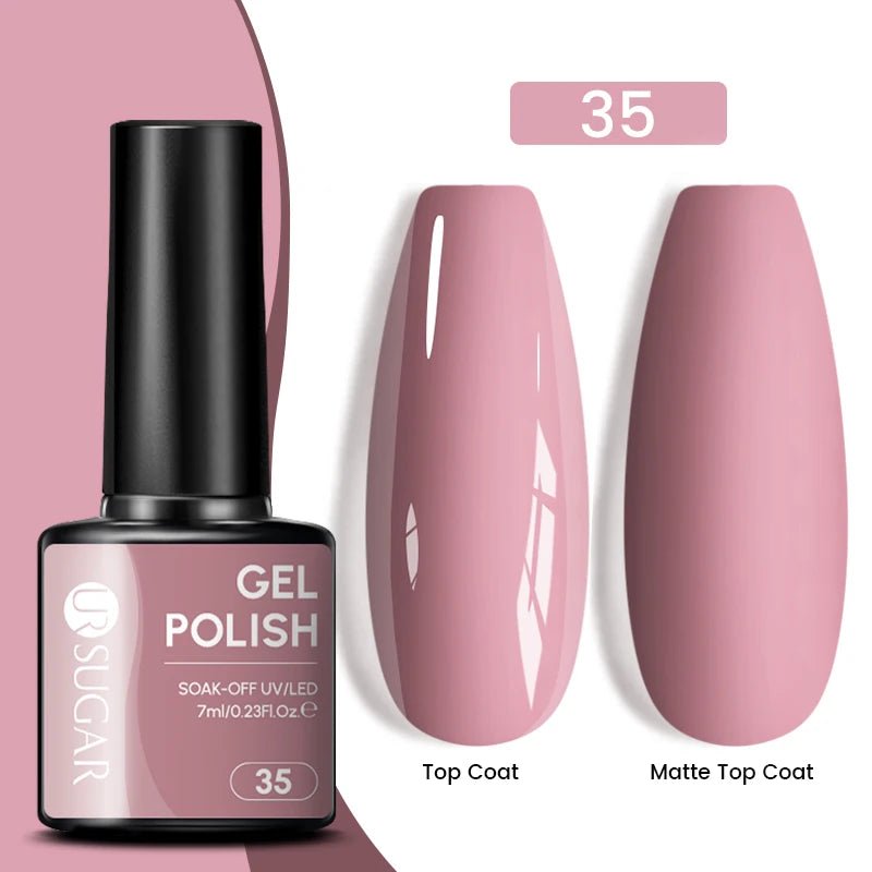 7Ml Champagne Gold Paillettes Gel Vernis À Ongles Brillants Paillettes Étincelantes Français Semi-Permanent Peinture À Ongles Gel UV - Feebella