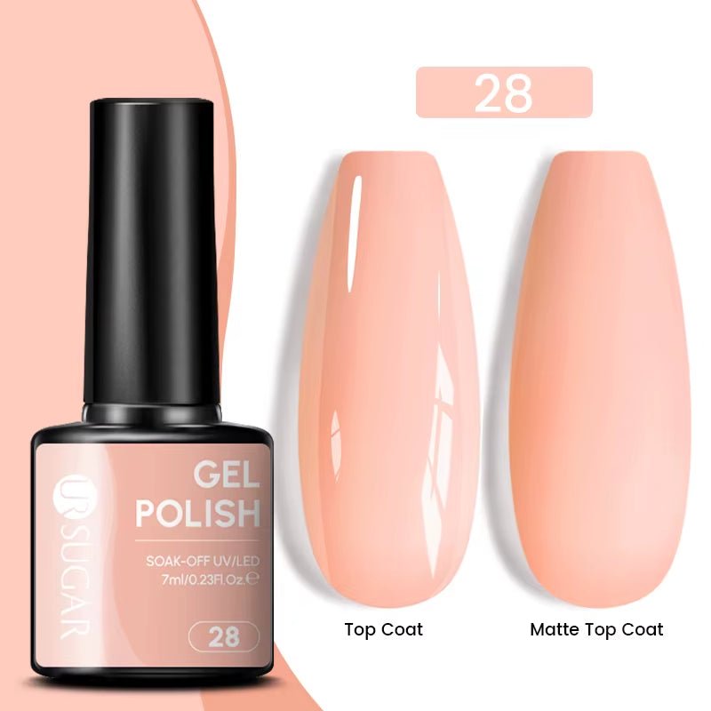 7Ml Champagne Gold Paillettes Gel Vernis À Ongles Brillants Paillettes Étincelantes Français Semi-Permanent Peinture À Ongles Gel UV - Feebella