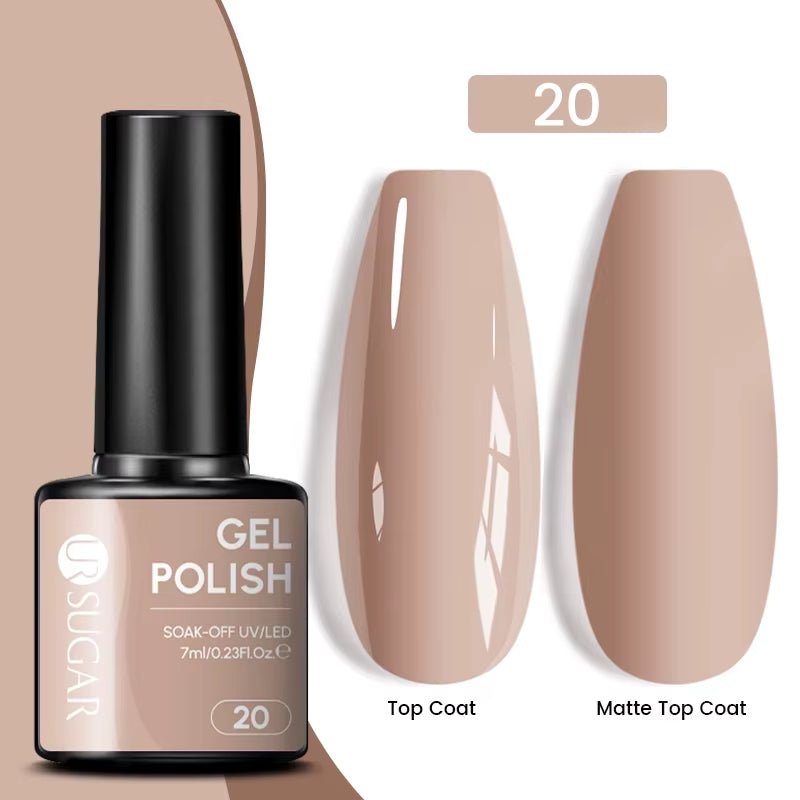 7Ml Champagne Gold Paillettes Gel Vernis À Ongles Brillants Paillettes Étincelantes Français Semi-Permanent Peinture À Ongles Gel UV - Feebella