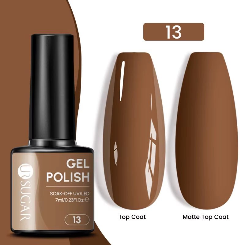 7Ml Champagne Gold Paillettes Gel Vernis À Ongles Brillants Paillettes Étincelantes Français Semi-Permanent Peinture À Ongles Gel UV - Feebella