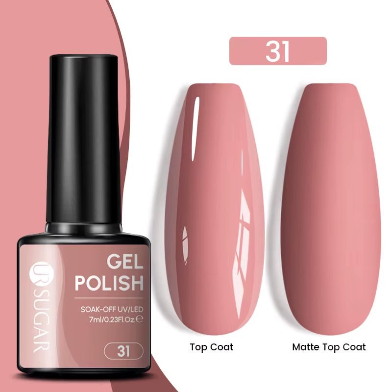 7Ml Champagne Gold Paillettes Gel Vernis À Ongles Brillants Paillettes Étincelantes Français Semi-Permanent Peinture À Ongles Gel UV - Feebella