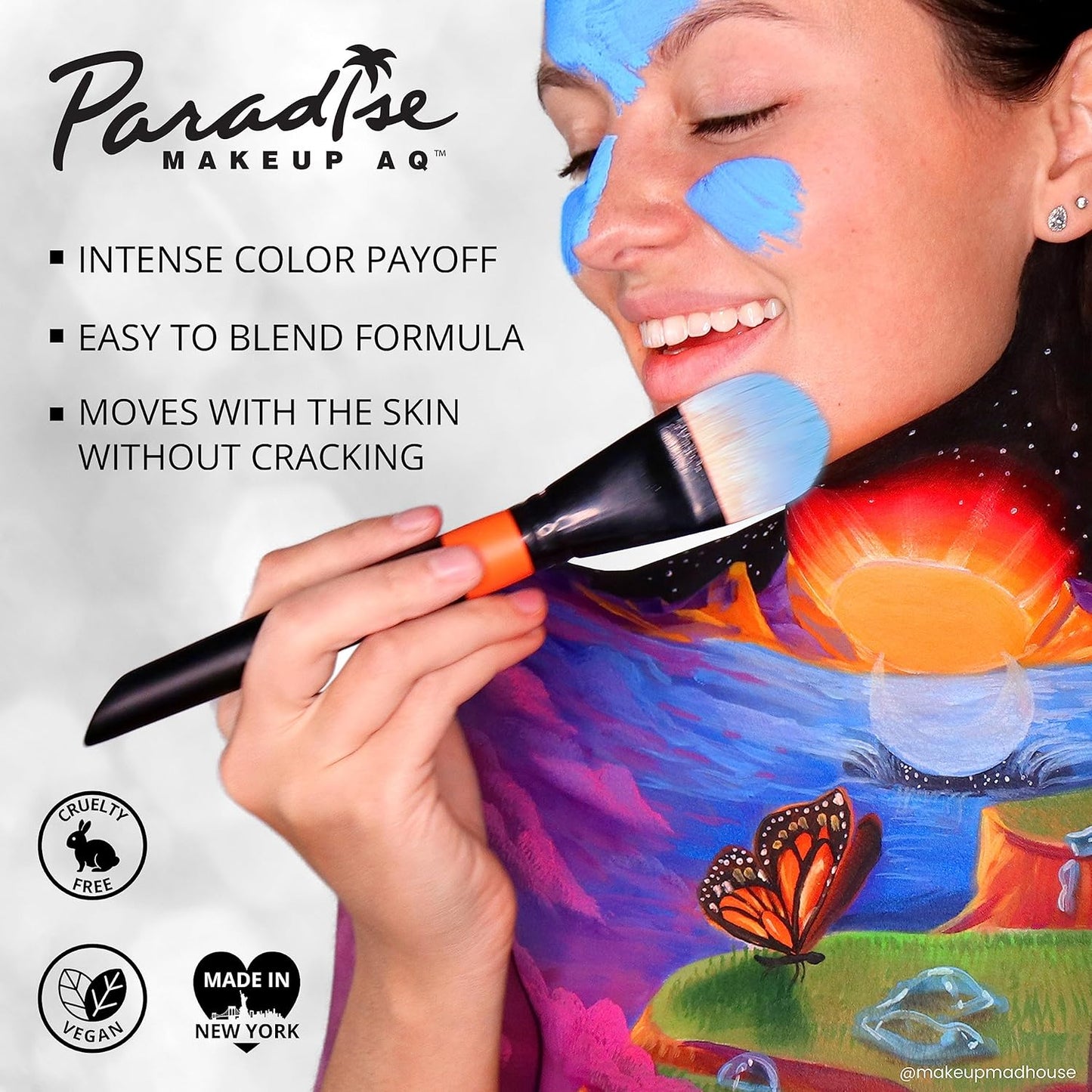 Mehron Paradise Makeup AQ - Palette De 8 Couleurs (Basic) | Palette De Peintures Corporelles Et Visage Magnétiques Rechargeables | Maquillage Professionnel Pour Costumes, SFX, Halloween Et Cosplay