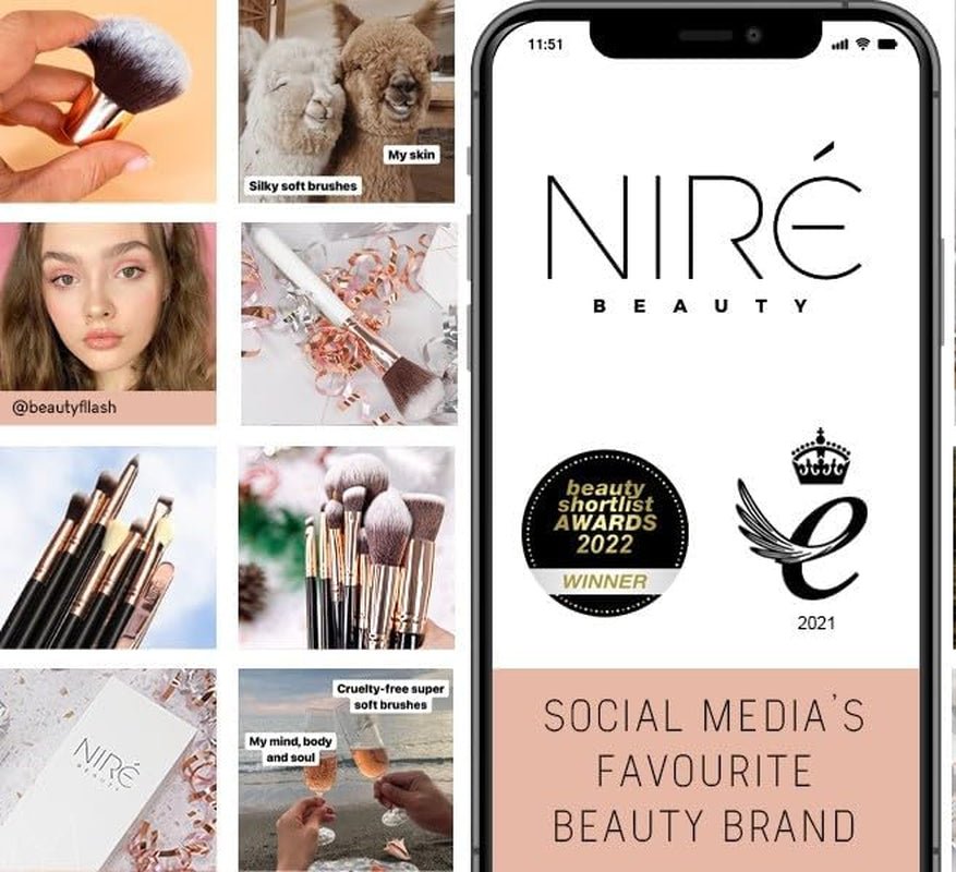 Beauty Kit Artiste 15Pcs : Kit De Pinceaux De Maquillage Professionnel Et Leur Étuis De Rangement. Inclus : Éponge De Maquillage Et Brosse Nettoyante - Feebella