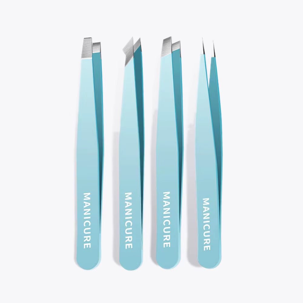 Ensemble de 4 pincettes professionnelles Ensemble parfait pour l'épilation des sourcils. Très facile et détendu à enlever - Feebella
