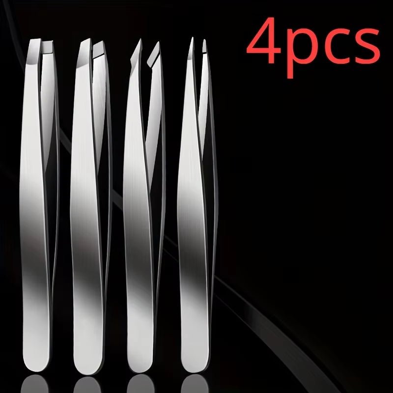 Ensemble de 4 pincettes professionnelles Ensemble parfait pour l'épilation des sourcils. Très facile et détendu à enlever - Feebella