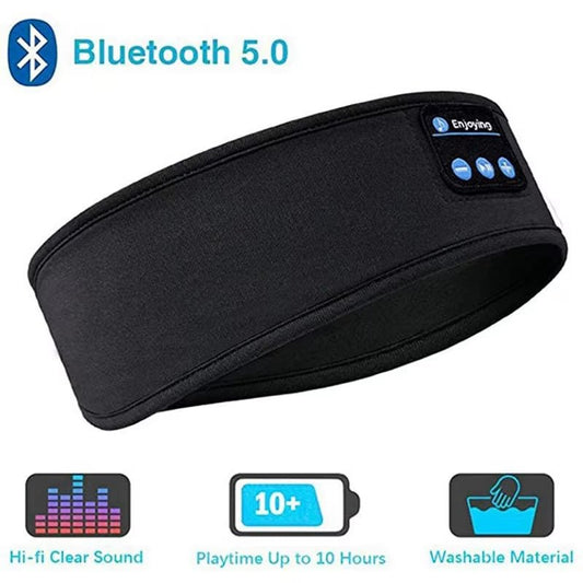 Fone Bluetooth Earphones Sports Sleeping Headband Elastic Wireless Headphones Music Eye Mask Wireless Bluetooth Headset Headband - Feebella
