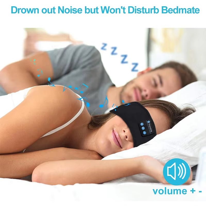 Fone Bluetooth Earphones Sports Sleeping Headband Elastic Wireless Headphones Music Eye Mask Wireless Bluetooth Headset Headband - Feebella