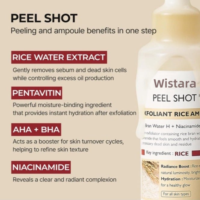 Liquide Exfoliant Hydratant au Riz - Feebella