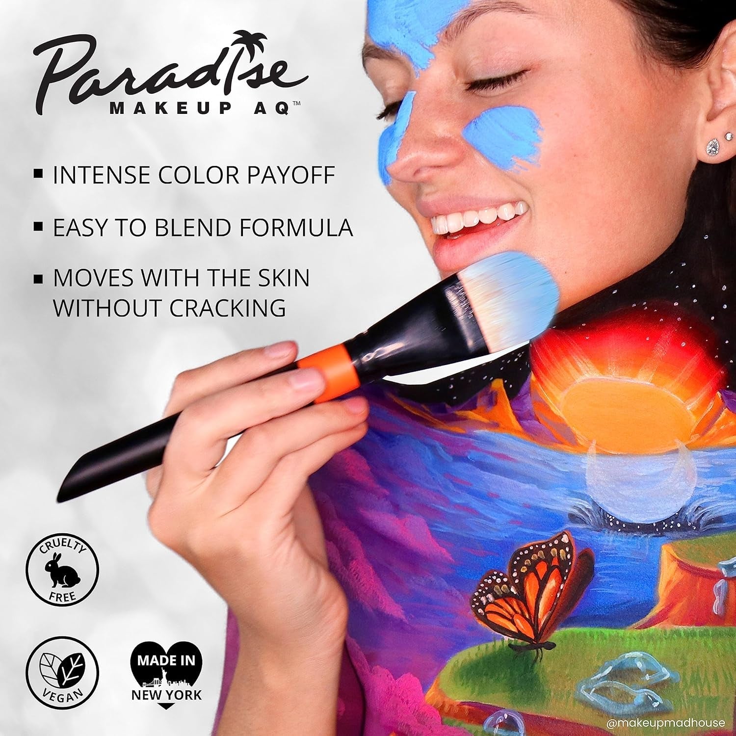 Mehron Paradise Makeup AQ - Palette De 8 Couleurs (Basic) | Palette De Peintures Corporelles Et Visage Magnétiques Rechargeables | Maquillage Professionnel Pour Costumes, SFX, Halloween Et Cosplay - Feebella