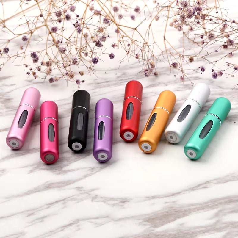 Mini bouteille de parfum rechargeable portable de 5 ml et 8 ml avec pompe à parfum de pulvérisation Conteneurs cosmétiques vides Bouteille d'atomiseur pour outil de voyage - Feebella