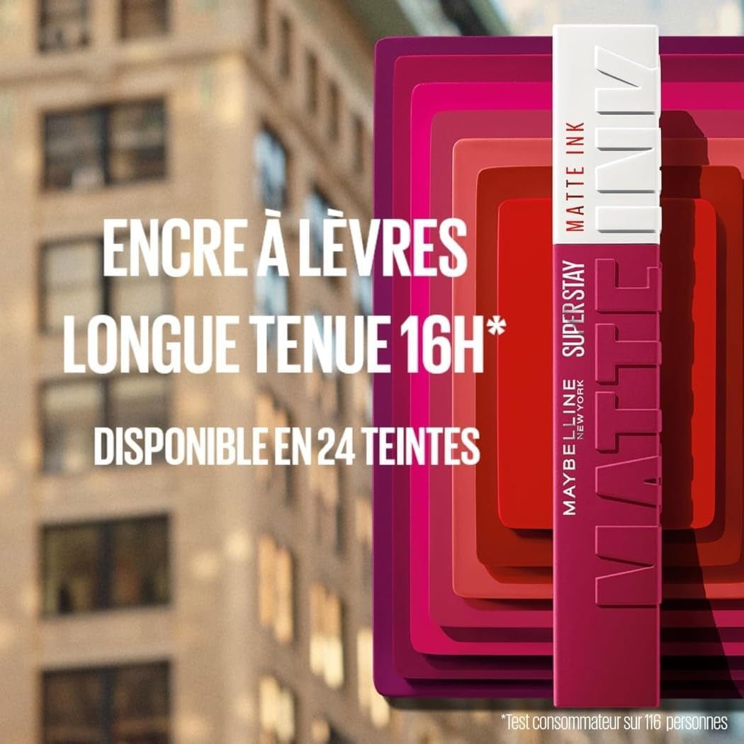 New York - Coffret Exclusif De 6 Rouges À Lèvres Liquides Longue Tenue - Superstay Matte Ink - Teintes: Lover (15)/Seductress (65)/Artist (120)/Dancer (118)/Pioneer (20)/Voyager (50) - Feebella