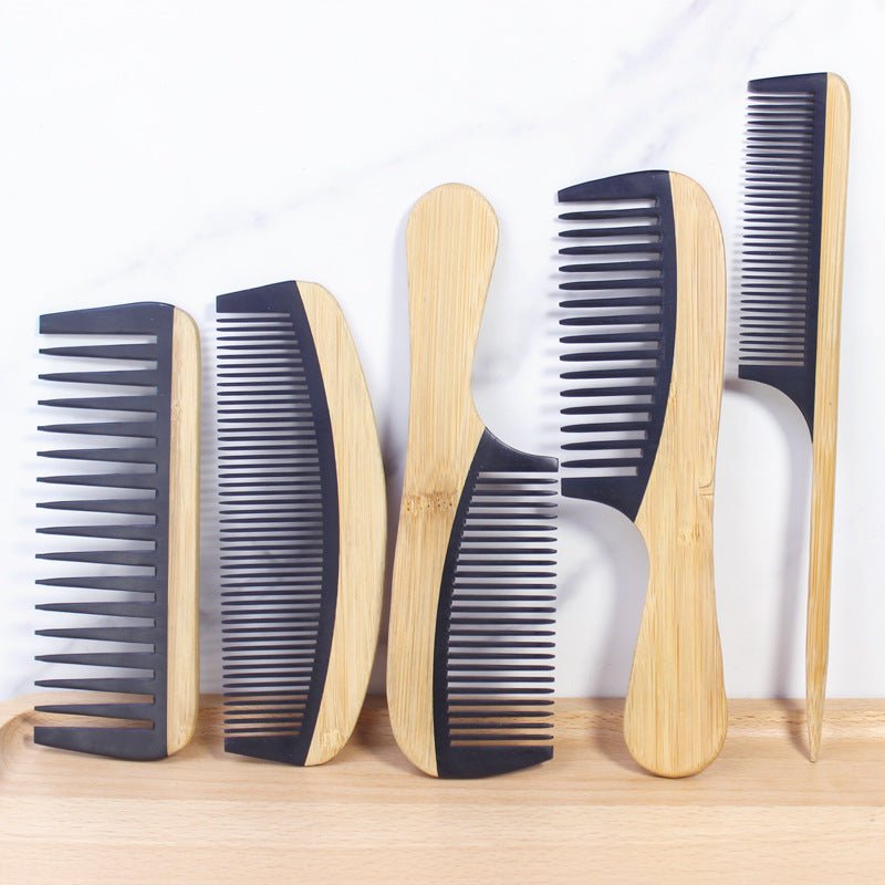 Peigne à cheveux en bambou pour femmes - Conception en bois antistatique - Feebella