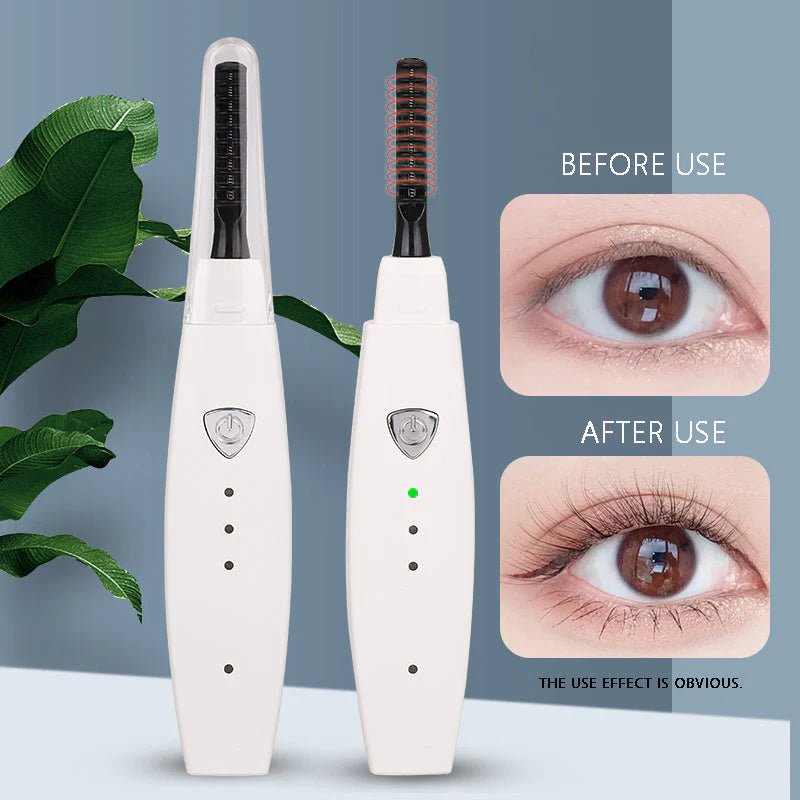 Recourbe-cils chauffant électrique Recourbe-cils rechargeable USB Recourbe-cils Chauffage rapide Bigoudi à cils naturels Outils de maquillage durable - Feebella