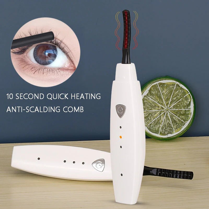 Recourbe-cils chauffant électrique Recourbe-cils rechargeable USB Recourbe-cils Chauffage rapide Bigoudi à cils naturels Outils de maquillage durable - Feebella