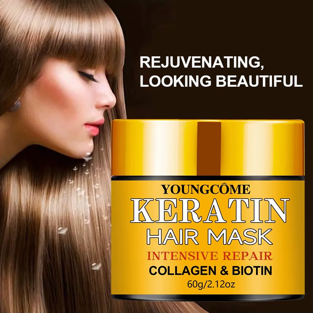 Réparations capillaires Masque capillaire Biotine Collagène Traitement à la kératine Après-shampooing pour cheveux Huile essentielle pour cheveux Nourrissant pour les dommages secs - Feebella