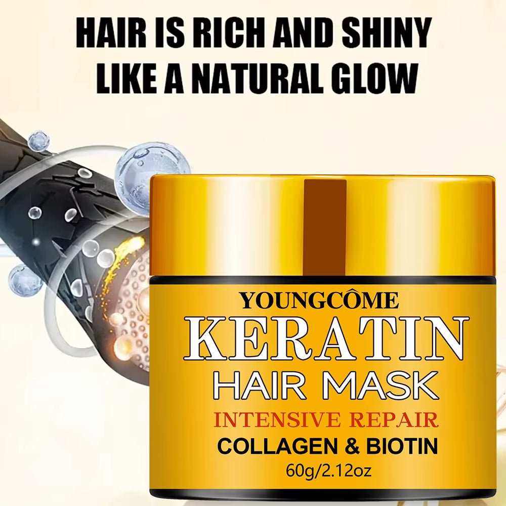Réparations capillaires Masque capillaire Biotine Collagène Traitement à la kératine Après-shampooing pour cheveux Huile essentielle pour cheveux Nourrissant pour les dommages secs - Feebella