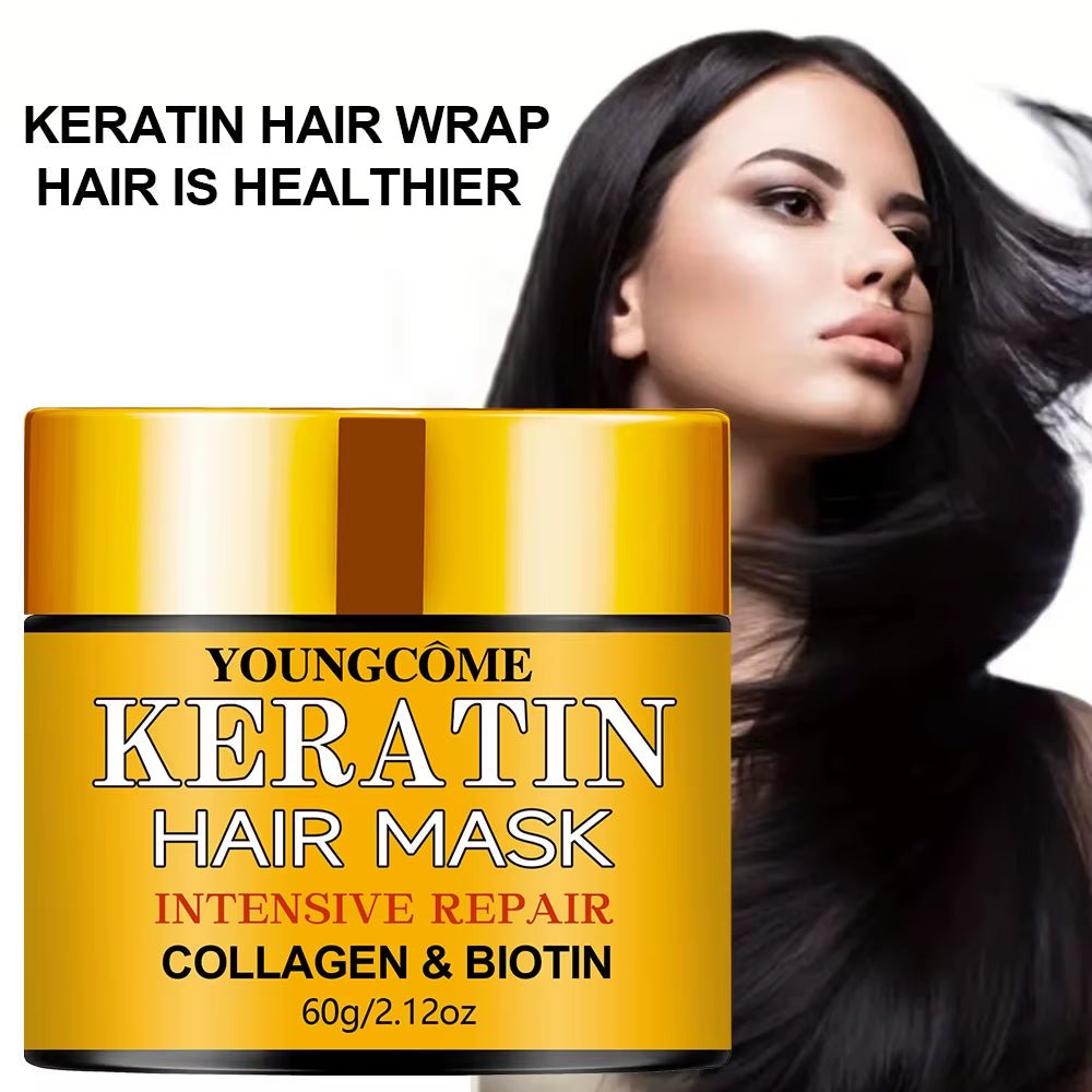Réparations capillaires Masque capillaire Biotine Collagène Traitement à la kératine Après-shampooing pour cheveux Huile essentielle pour cheveux Nourrissant pour les dommages secs - Feebella