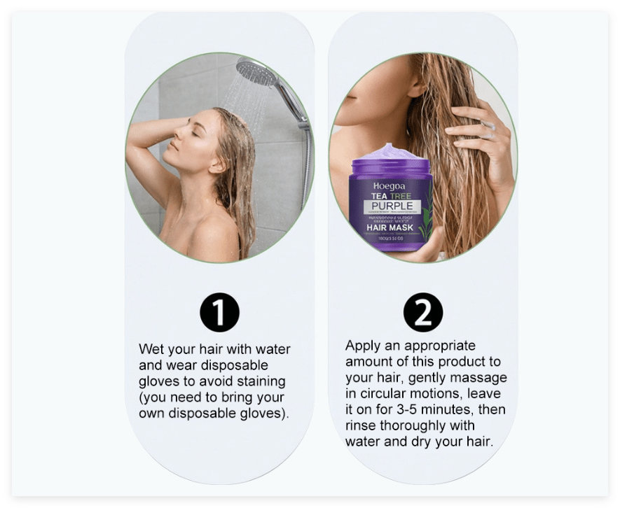 Shampooing violet pour l'élimination du teint jaune et les soins capillaires - Feebella