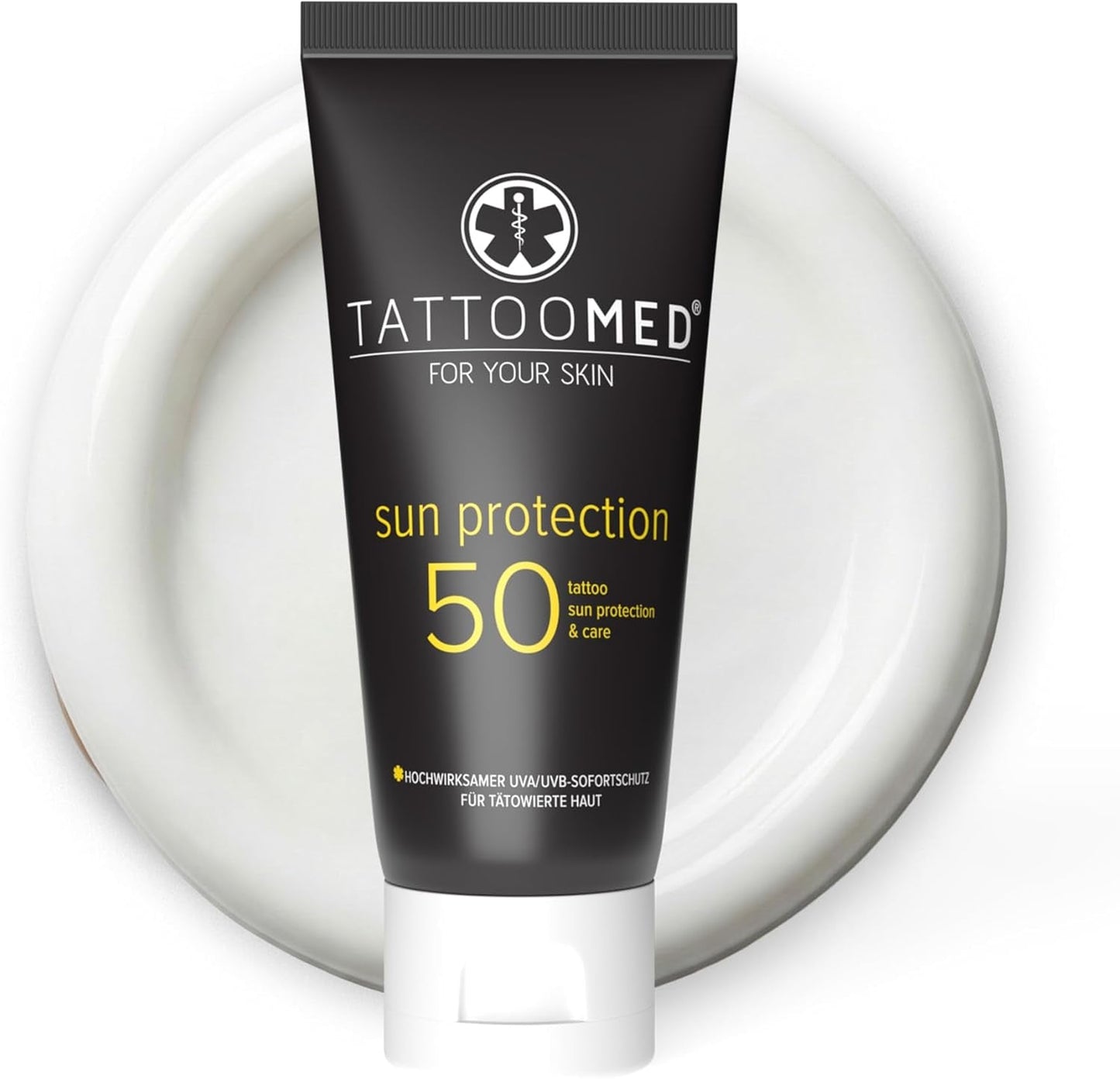 Soin Pour Peau Tatouée Crème Solaire Sun Protection SPF50 Protection Des Tatouages/Couleurs De Tatouage - Feebella