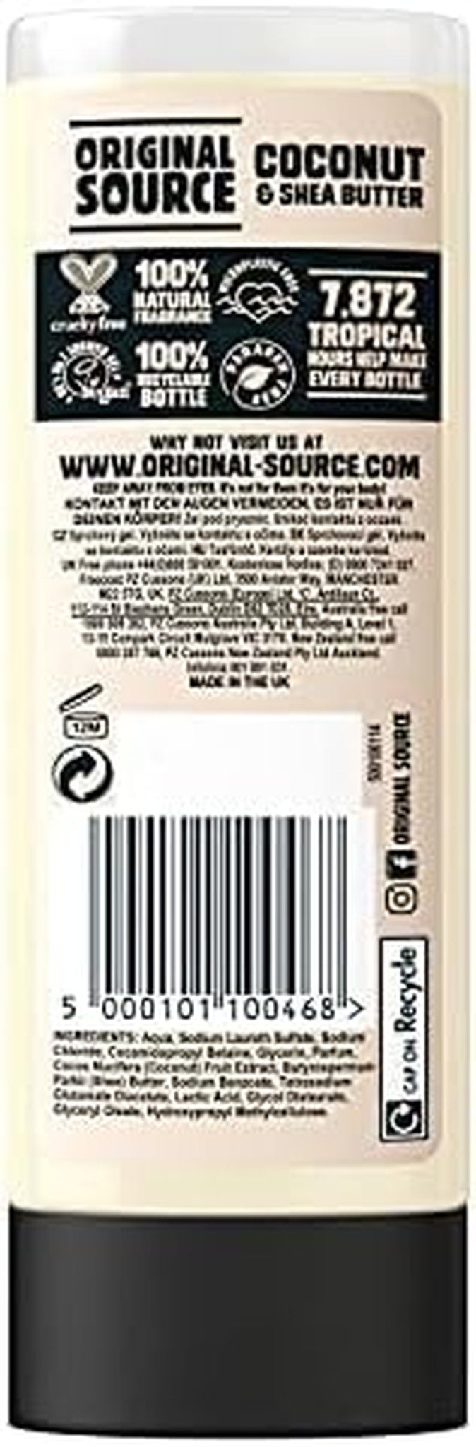 Source Gel Douche Noix De Coco & Beurre De Karité 250 Ml - Lot De 6 - Feebella